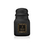 Elegant black Dokhoon Mashael oud jar by Jamr Al Oud Perfume House on white background