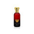 Jamr Al Oud Shouq hair mist perfume in red and gold luxury bottle on white background