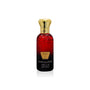 Jamr Al Oud Shouq hair mist perfume in red and gold luxury bottle on white background