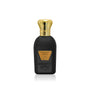 Jamr Al Oud Rose Kazan perfume bottle with gold crown cap and black matte finish