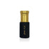 Luxury black and gold Arabian perfume oil bottle with Arabic text from Jamr Al Oud Perfumes