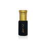 Luxury black and gold Arabian perfume oil bottle with Arabic text from Jamr Al Oud Perfumes