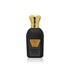 Jamr Al Oud MAYNON luxury black perfume bottle with gold crown cap on white background