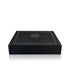 Elegant black JAMR AL OUD Perfumes luxury gift box with embossed logo on white background