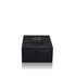 Luxury black Jamr Al Oud perfume gift box with embossed logo and elegant design