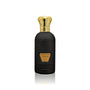 Jamr Al Oud black perfume bottle with gold cap, luxury French oriental fragrance
