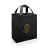 Elegant black Jamr Al Oud gift bag with gold logo, luxury perfume packaging
