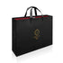 Luxury black JAMR AL OUD perfume gift bag with gold logo and maroon interior