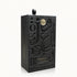 Breel Perfume by Jamr Al Oud, black presentation box with embossed Arabic calligraphy and a gold emblem.