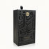 Gold 48 Perfume by Jamr Al Oud, black presentation box with embossed Arabic calligraphy and a gold emblem.