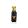 Reem Al Mekahil Hair Mist by Jamr Al Oud, black bottle with a gold cap.